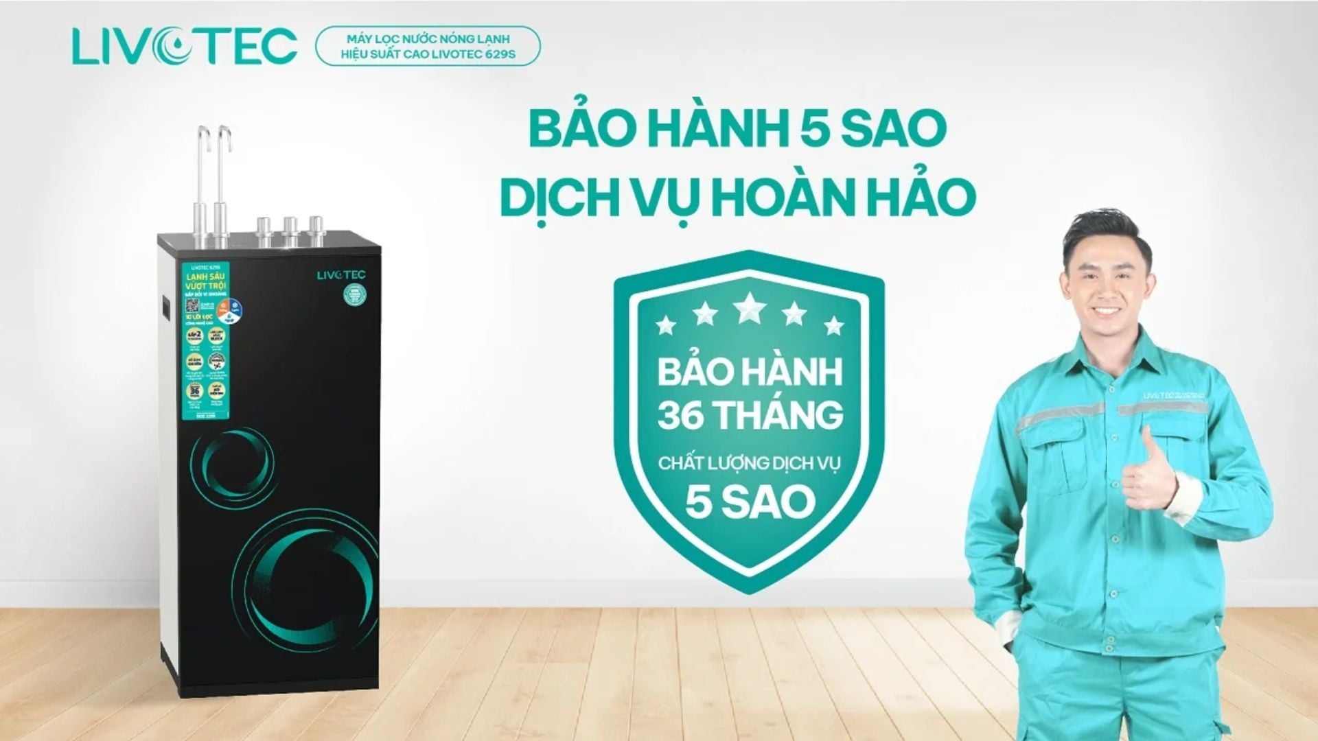 Livotec 629S bảo hành 3 năm kèm dịch vụ 5 sao chất lượng cao