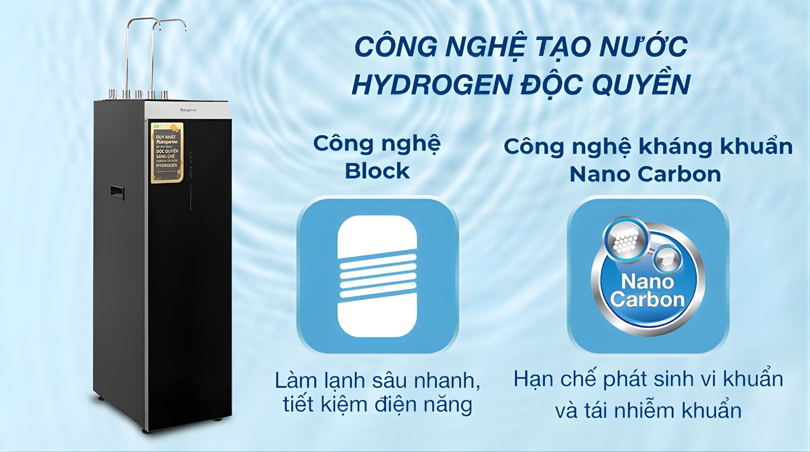 Trang bị công nghệ làm lạnh Block và Nano Cacbon diệt khuẩn