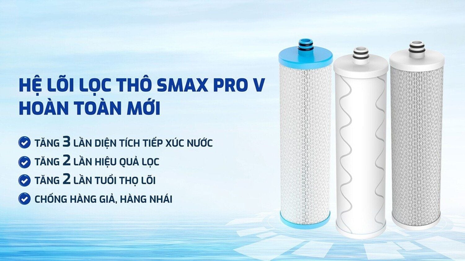 Máy lọc nước RO Karofi KAQ-U03 Pro - Lõi lọc thô Smax Pro V