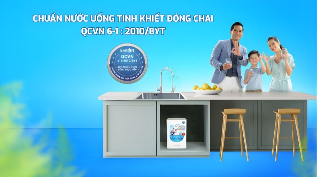 Nước sau lọc đạt chuẩn nước uống tinh khiết đóng chai