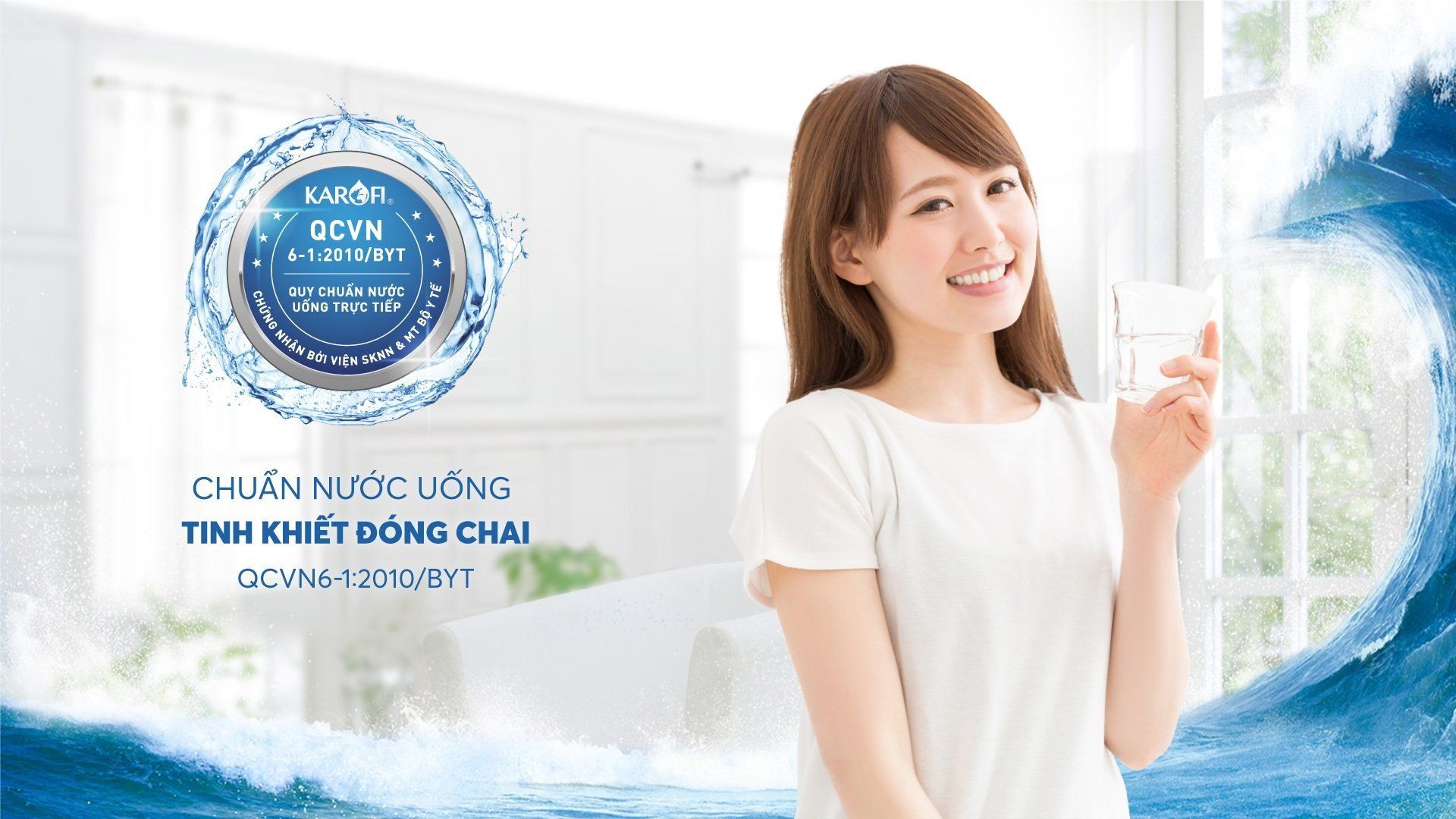 Nguồn nước tinh khiết từ Karofi KAQ-O07 đạt chuẩn QCVN 6-1:2010/BYT