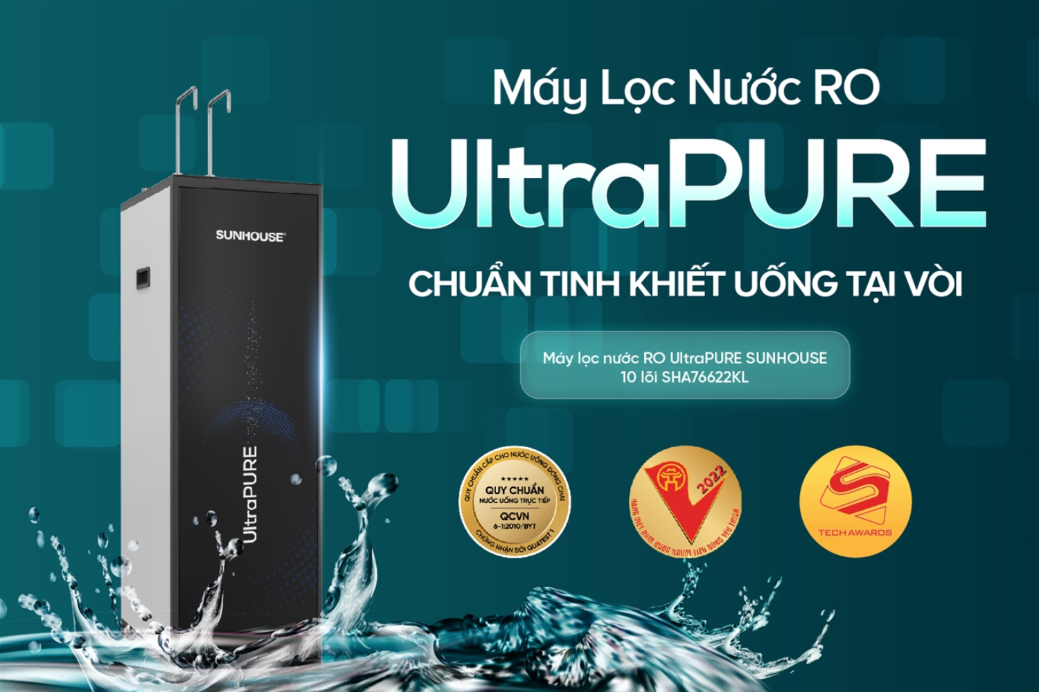 Máy lọc nước RO UltraPURE Sunhouse SHA76622KL mang tới nguồn nước sạch tinh khiết