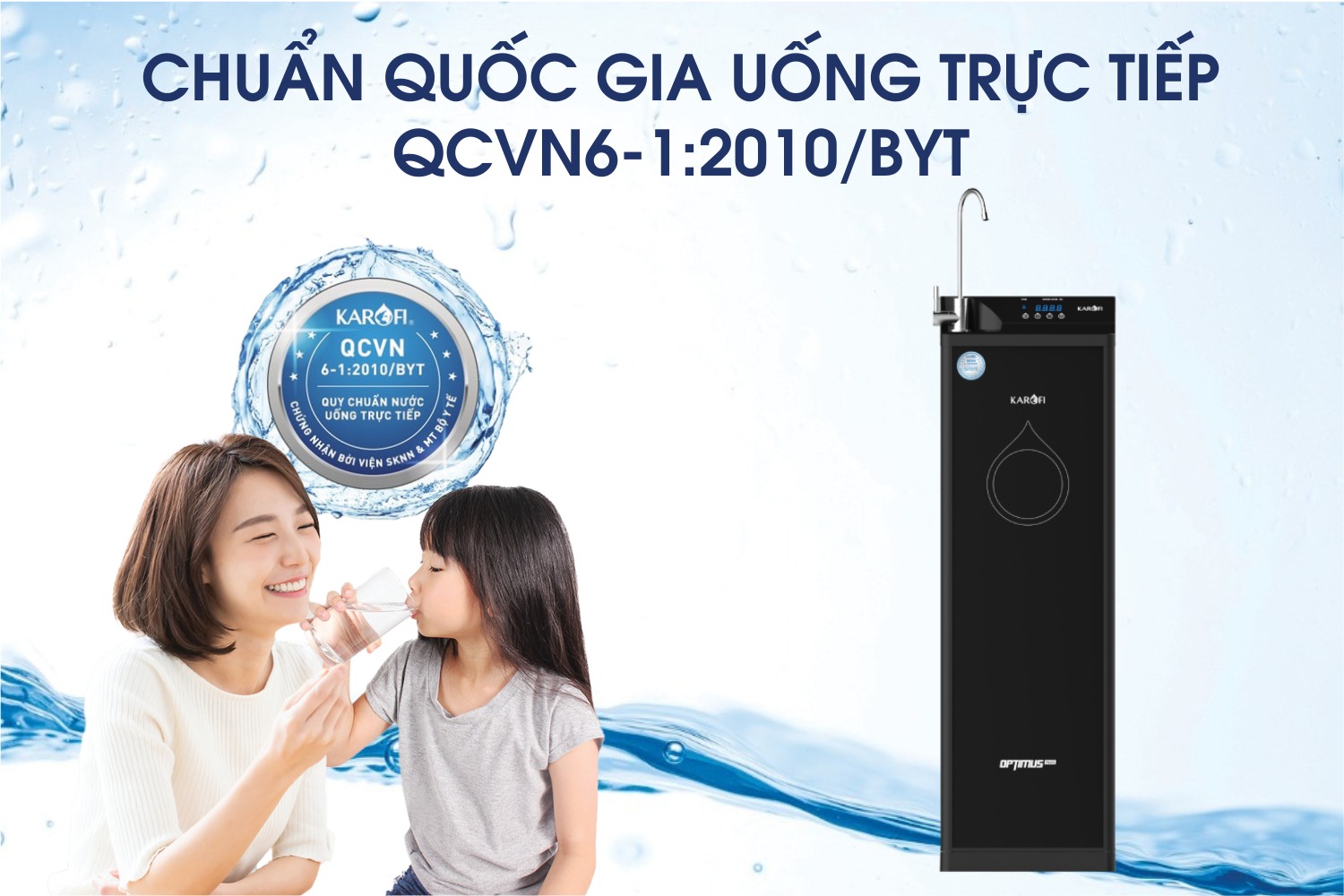 Máy lọc nước Optimus Plus đạt tiêu chuẩn QCVN 6-1:2010/BYT