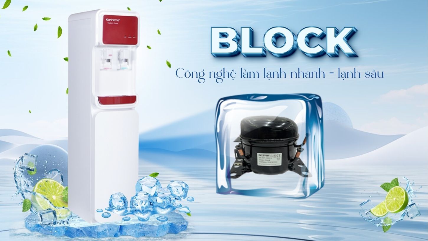 Korihome WPK-902 có công nghệ Block làm lạnh nhanh tức thì, lạnh sâu