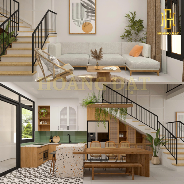 Thiết kế nội thất nhà phố Hoàng Đạt - TKNP004