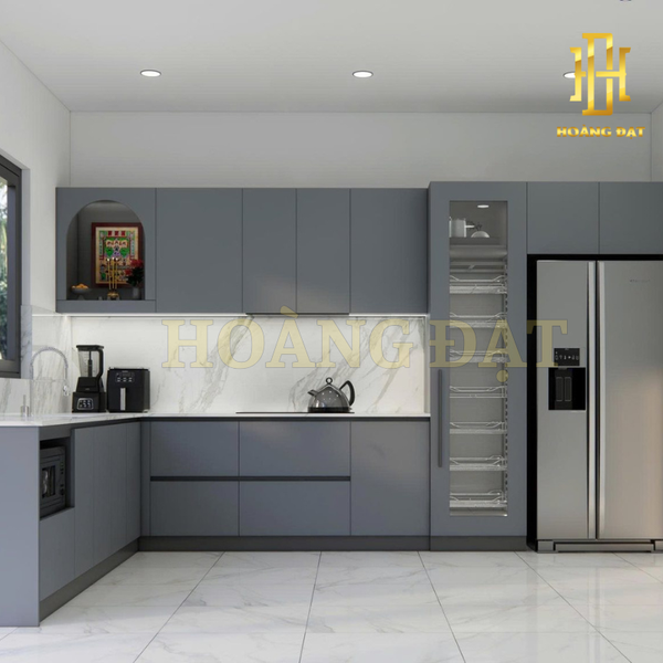 Tủ bếp nhựa cao cấp Hoàng Đạt - TBN014