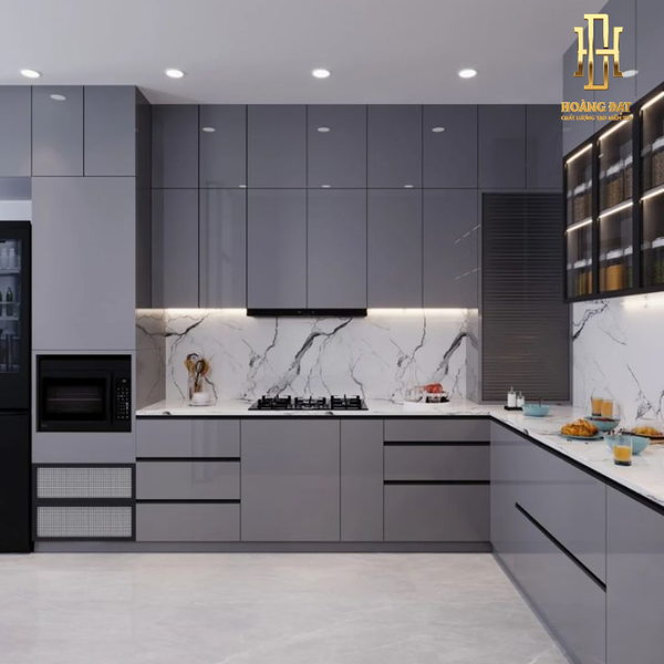Tủ bếp nhựa cao cấp Hoàng Đạt - TBN009