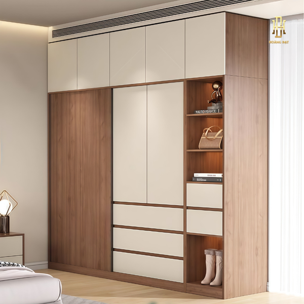 Tủ quần áo gỗ MDF cao cấp Hoàng Đạt - TQA008