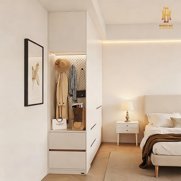 Tủ quần áo gỗ MDF cao cấp Hoàng Đạt - TQA013