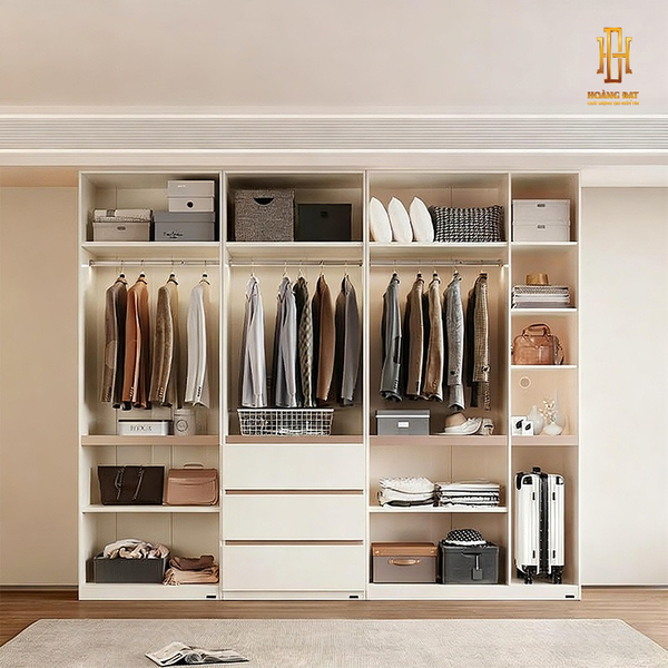 Tủ quần áo gỗ MDF cao cấp Hoàng Đạt - TQA013