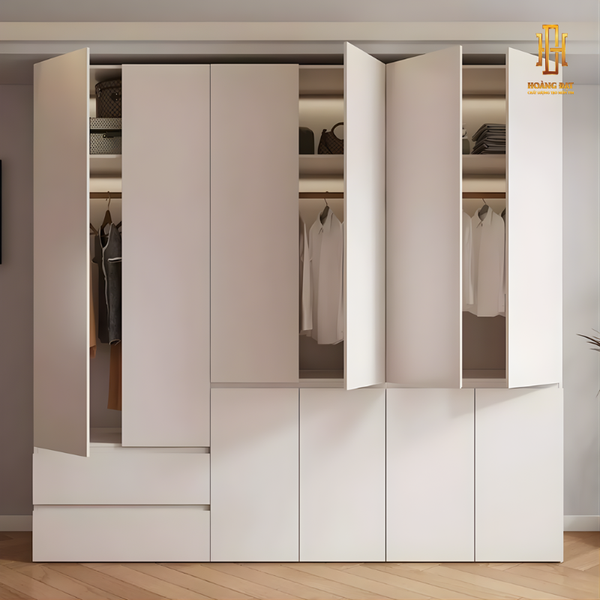 Tủ quần áo gỗ MDF cao cấp Hoàng Đạt - TQA017