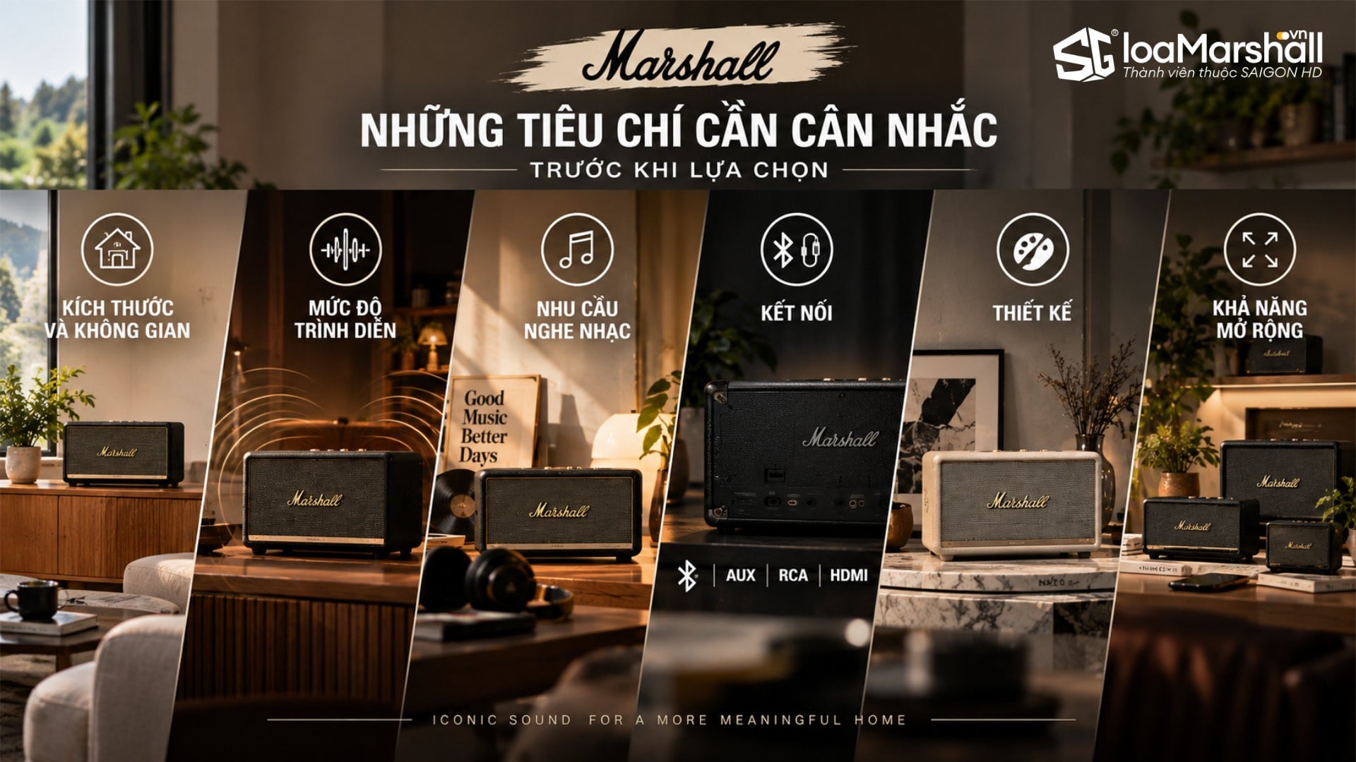 Tiêu chí cần cân nhắc khi lựa chọn loa Bluetooth để bàn Marshall