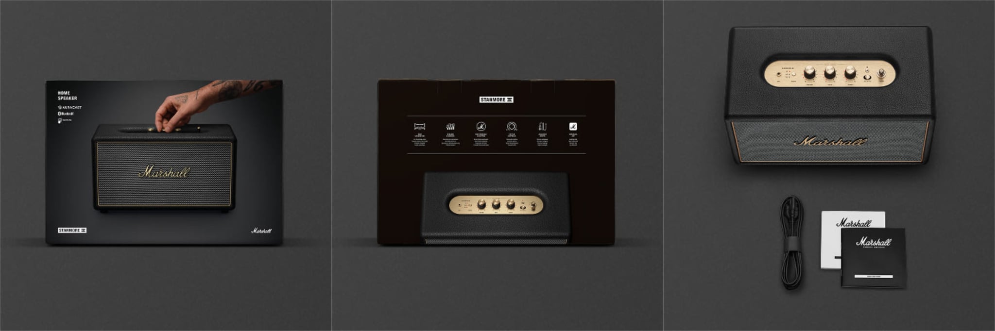 Phụ kiện đi kèm theo loa Bluetooth Marshall Stanmore 4 - Trong box loa Marshall Stanmore 4 gồm những gì