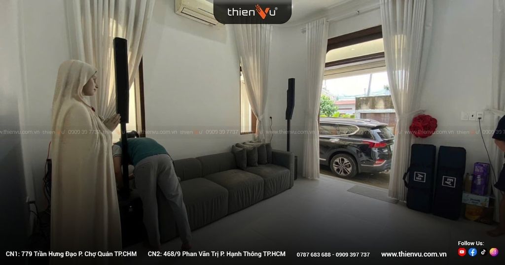 thi-cong-lap-dat-dan-loa-karaoke-electrovoice-evolve-50-can-chinh-am-thanh