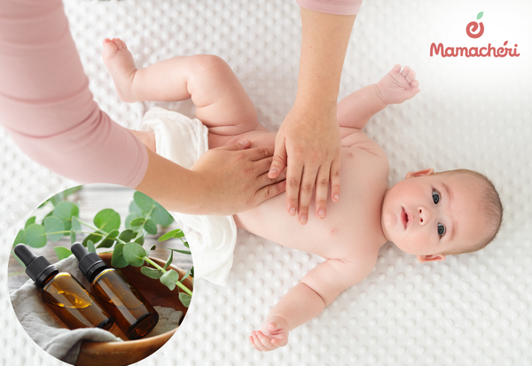 Bôi dầu tràm cho trẻ sơ sinh sau khi tắm để hỗ trợ giữ ấm cơ thể.