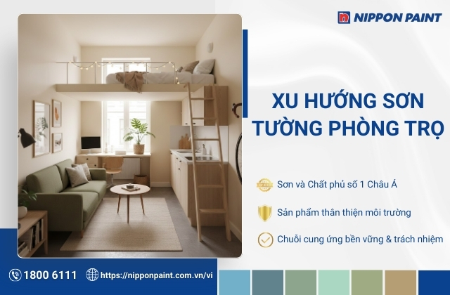 6 XU HƯỚNG SƠN TƯỜNG PHÒNG TRỌ GIÚP KHÔNG GIAN NHỎ VẪN ĐẸP VÀ THOÁNG ...