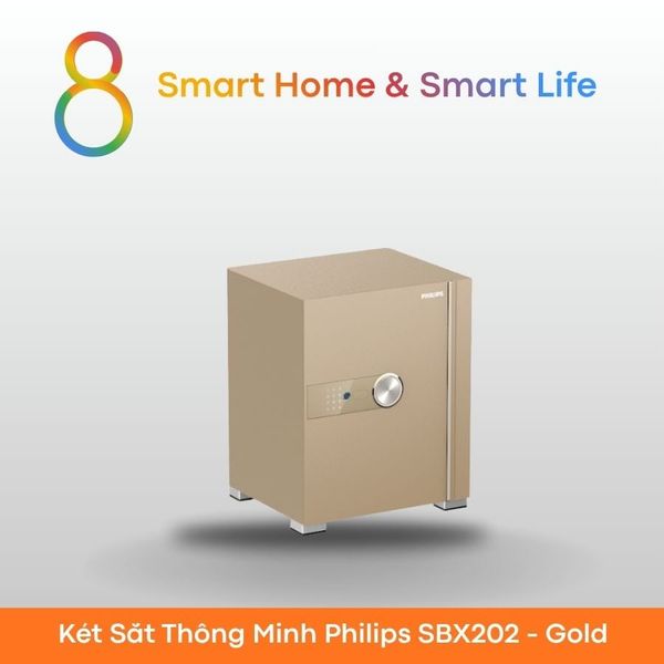 Thùng két sắt thông minh Philips SBX202-Gold-8Matter-Smarthome