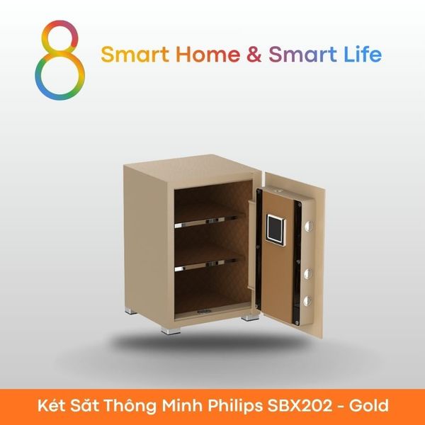 Thùng két sắt thông minh Philips SBX202-Gold-8Matter-Smarthome