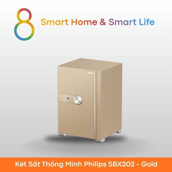 Thùng két sắt thông minh Philips SBX202-Gold-8Matter-Smarthome