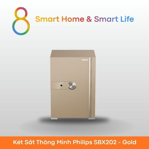 Thùng két sắt thông minh Philips SBX202-Gold-8Matter-Smarthome