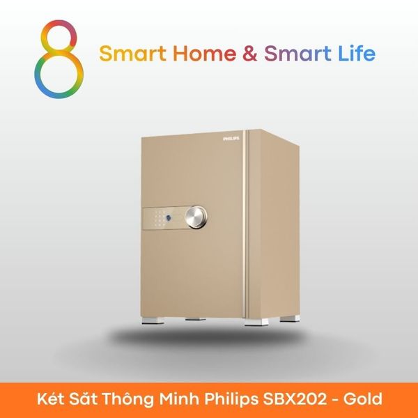 Thùng két sắt thông minh Philips SBX202-Gold-8Matter-Smarthome