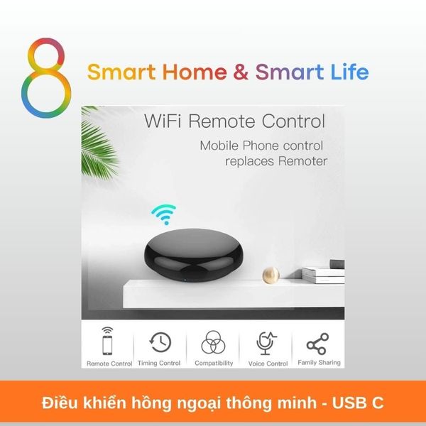 Điều khiển hồng ngoại thông minh Wifi USB-C - 8Matter-Smarthome