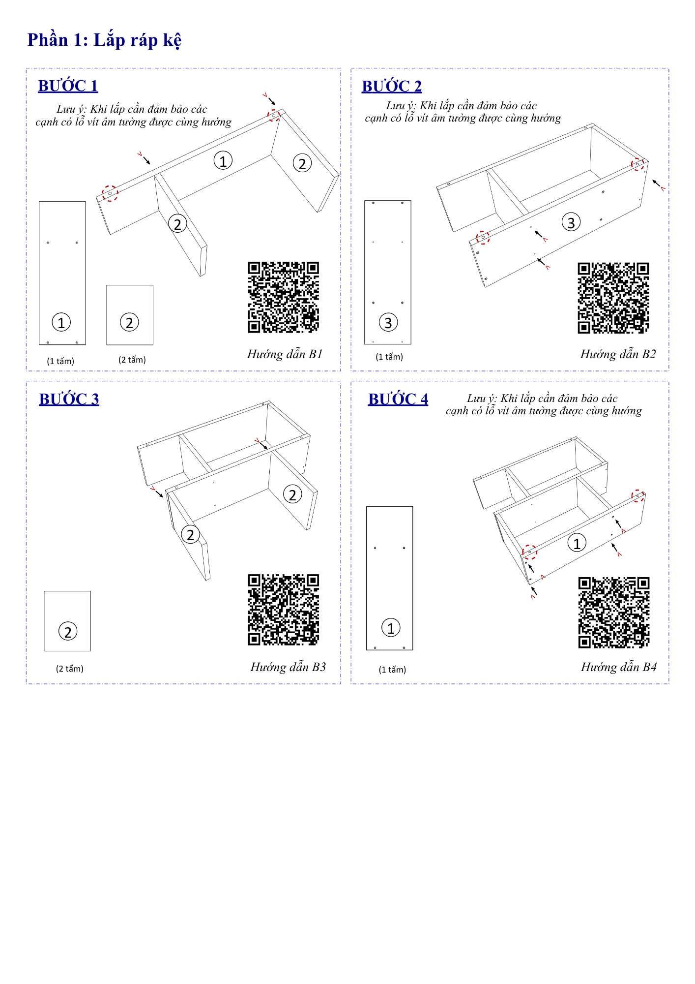 Hướng Dẫn Lắp Ráp Kệ Sách Treo Tường FB44 - Ngang 60cm, FIVO