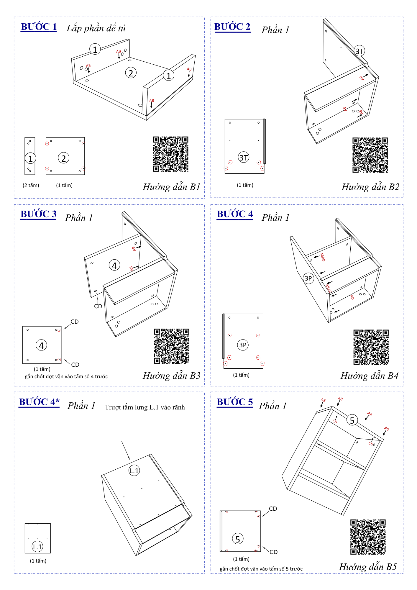 Hướng Dẫn Lắp Ráp Tủ Quần Áo FC05, Tủ Đồ Gấp FIVO
