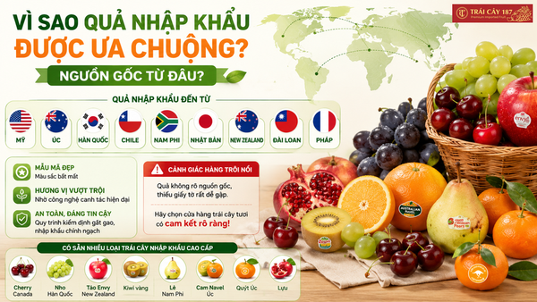 Vì sao hoa quả nhập khẩu được ưa chuộng
