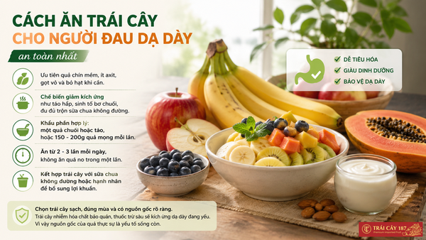 Cách ăn trái cây cho người đau dạ dày an toàn nhất