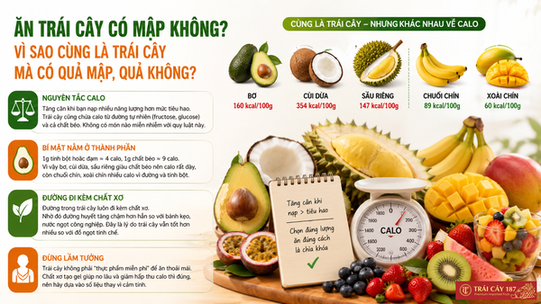 Ăn trái cây có mập không?