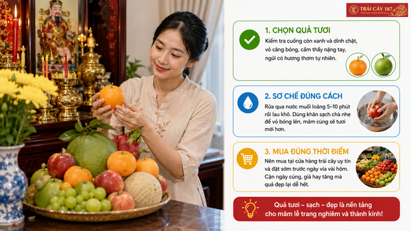 Cách chọn trái cây cúng thần tài tươi ngon