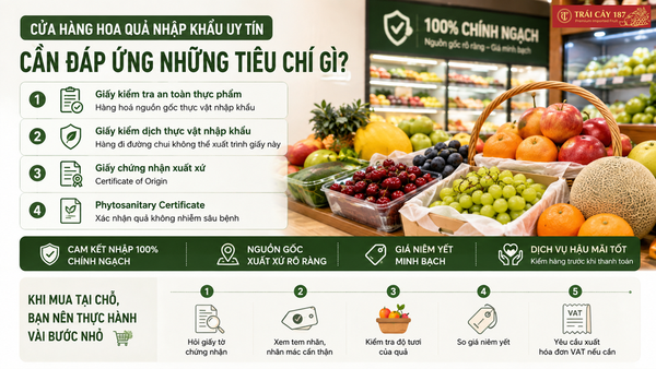 Tiêu chí lựa chọn cửa hàng hoa quả nhập khẩu