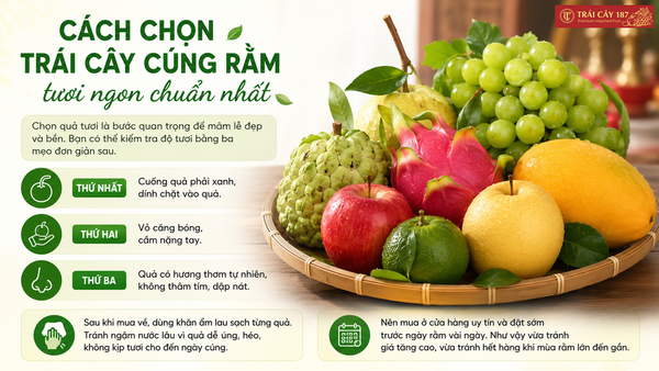 Cách chọn trái cây cúng rằm tươi ngon chuẩn nhất