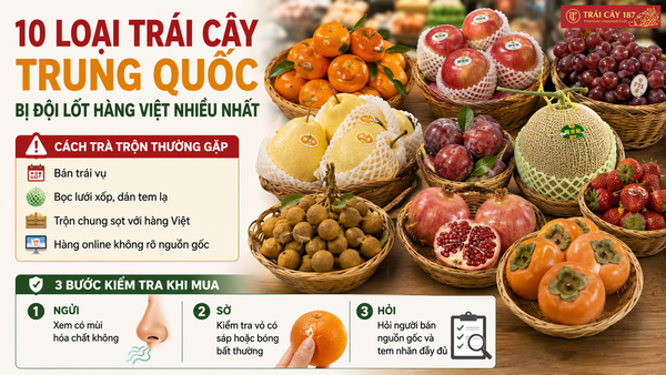 Những loại trái cây Trung Quốc đội lốt hàng Việt nhiều nhất
