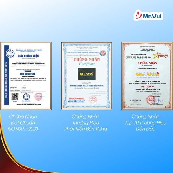 Mr. Vui đạt danh hiệu Hàng Việt Nam Chất Lượng Cao nhiều năm liền