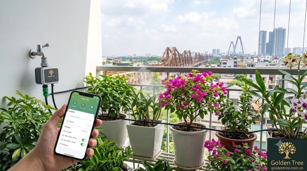 Thiết bị tưới thông minh điều khiển từ xa Goldentree
