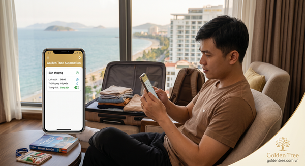 Hệ thống tưới thông minh chăm sóc cây khi gia chủ đi vắng