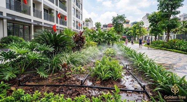 Hệ thống tưới tự động hoàn thiện tại Hà Nội