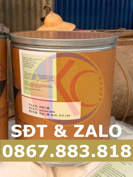 Glycolic Acid (C2H4O3) - Axit Glycolic
