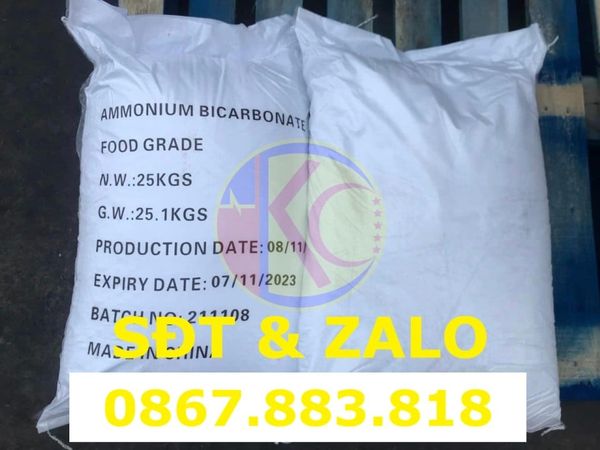 Ammonium Bicarbonate (NH4HCO3) dạng bột màu trắng