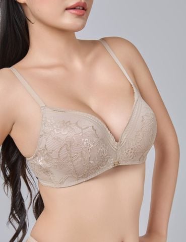 Áo ngực không gọng iBasic full ren mút dày 4cm cup TShirt – BRAW085