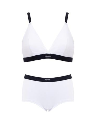 Bra Set Áo ngực nữ không gọng cotton USA iBasic mút mỏng tam giác Bralette và Quần lót nữ phom boyshort Young & Free - BRAY107+PANY104