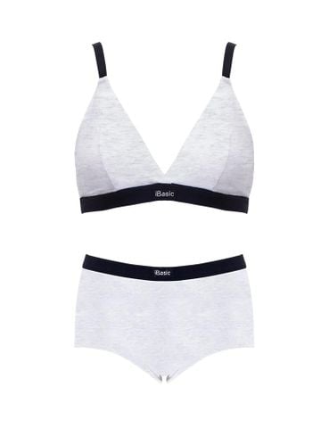 Bra Set Áo ngực nữ không gọng cotton USA iBasic mút mỏng tam giác Bralette và Quần lót nữ phom boyshort Young & Free - BRAY107+PANY104