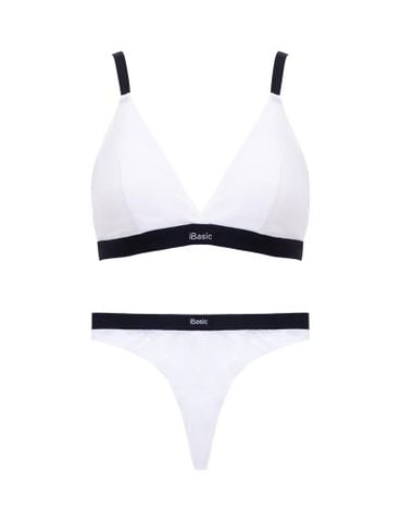 Bra Set Áo ngực nữ không gọng cotton USA iBasic mút mỏng tam giác Bralette và quần lót nữ iBasic cotton USA kháng khuẩn phom lọt khe Young & Free - BRAY107 + PANY107