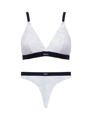 Bra Set Áo ngực nữ không gọng cotton USA iBasic mút mỏng tam giác Bralette và quần lót nữ iBasic cotton USA kháng khuẩn phom lọt khe Young & Free - BRAY107 + PANY107