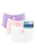 Hộp 3 quần lót bé gái iBasic cotton USA kháng khuẩn boyshort hoạ tiết - PANG020