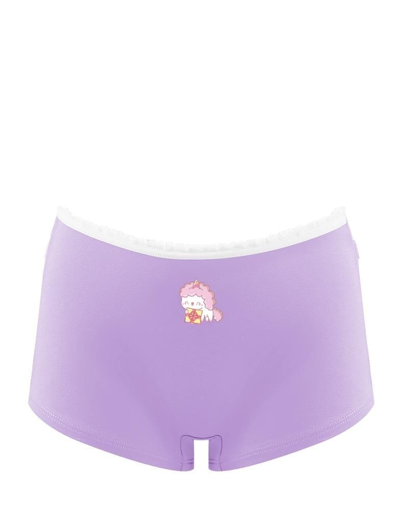 Hộp 3 quần lót bé gái iBasic cotton USA kháng khuẩn boyshort hoạ tiết - PANG020