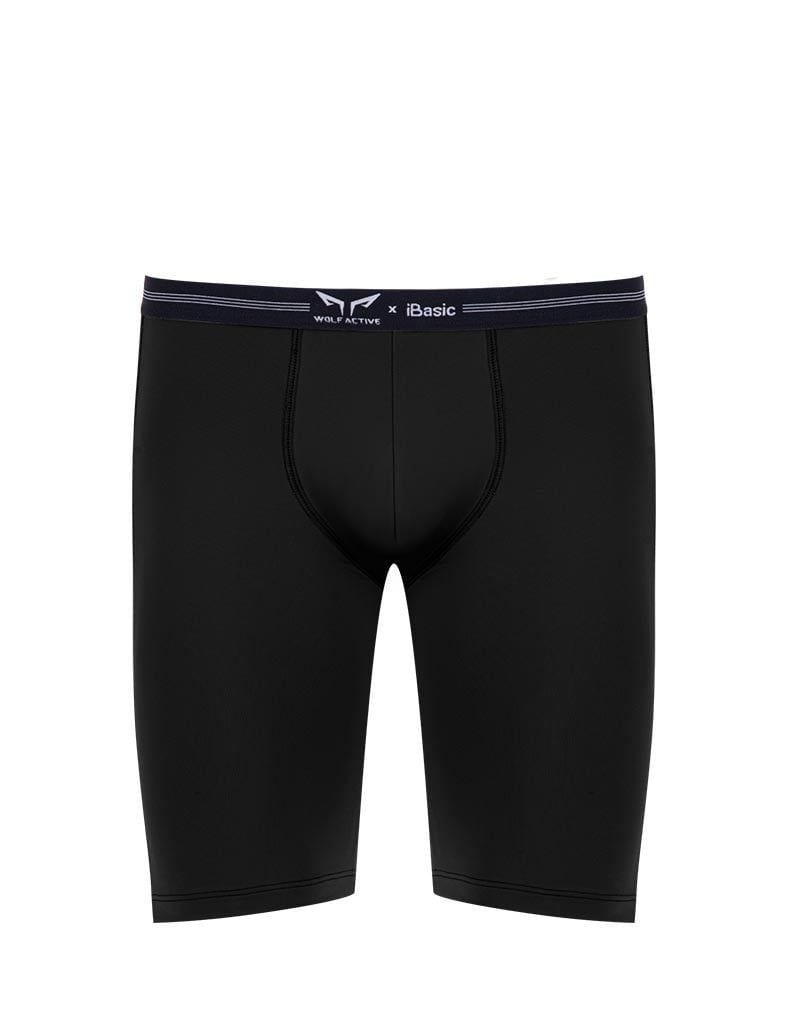 Quần lót nam thể thao Wolf Active x iBasic airy thoáng khí phom boxer dài có túi - PANM154
