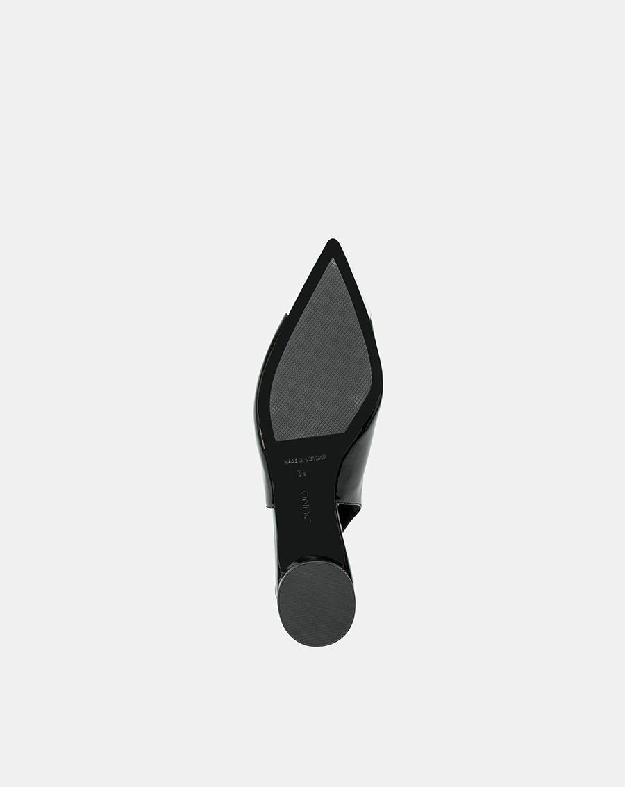 Giày Cao Gót Slingback Mũi Nhọn Phối Toecap